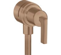 hansgrohe AXOR Citterio hansgrohe Fixfit Válvula de cierre con manivelas, 39882310, Color: Oro rojo cepillado