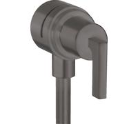 hansgrohe AXOR Citterio hansgrohe Fixfit Válvula de cierre con manivelas, 39882340, Color: Cromo negro cepillado