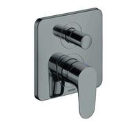 hansgrohe AXOR Citterio M Mezclador monomando de baño empotrado con combinación de fusibles, 34427330, Color: Cromo negro pulido