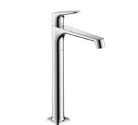 hansgrohe AXOR Citterio M Mezclador monomando para lavabos sin juego de desagüe, 34127340, Color: Cromo negro cepillado