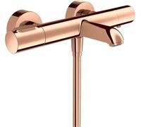 hansgrohe AXOR Citterio M Termostato de baño de superficie, 2 consumidores, 34435300, Color: Oro rojo pulido