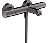 hansgrohe AXOR Citterio M Termostato de baño de superficie, 2 consumidores, 34435330, Color: Cromo negro pulido