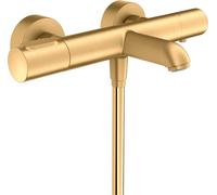 hansgrohe AXOR Citterio M Termostato de baño de superficie, 2 consumidores, 34435950, Color: Latón cepillado