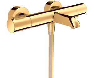 hansgrohe AXOR Citterio M Termostato de baño de superficie, 2 consumidores, 34435990, Color: Óptica Oro Pulido