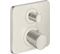 hansgrohe AXOR Citterio M termostato empotrado con válvula de cierre/cambio, 34725800, Color: Óptica de acero inoxidable