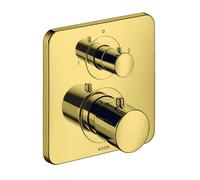 hansgrohe AXOR Citterio M termostato empotrado con válvula de cierre/cambio, 34725990, Color: Óptica Oro Pulido