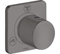 hansgrohe AXOR Citterio M Trio/Quattro Válvula de cierre y de conmutación empotrada, 34920340, Color: Cromo negro cepillado