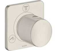 hansgrohe AXOR Citterio M Trio/Quattro Válvula de cierre y de conmutación empotrada, 34920800, Color: Óptica de acero inoxidable