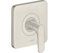 hansgrohe AXOR Citterio M Válvula de cierre empotrada DN15 / DN20, 34960800, Color: Óptica de acero inoxidable