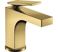hansgrohe AXOR Citterio mezclador de lavabo, ComfortZone90, juego de desagüe, 112mm de proyección, 39022990, Color: Óptica Oro Pulido
