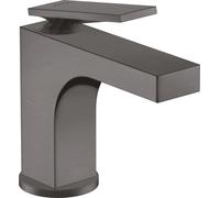 hansgrohe AXOR Citterio mezclador de lavabo, ComfortZone90, juego de desagüe, 112mm de proyección, 39022340, Color: Cromo negro cepillado