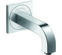 hansgrohe AXOR Citterio mezclador electrónico para lavabo, alimentación de red, empotrado, detector de proximidad, proyección 161mm, 39117800, Color: Óptica de acero inoxidable