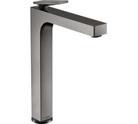 hansgrohe AXOR Citterio mezclador monomando de lavabo, juego de desagüe, acabado rómbico, proyección 200mm, ComfortZone280, 39151330, Color: Cromo negro pulido