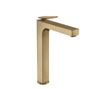 hansgrohe AXOR Citterio mezclador monomando de lavabo, juego de desagüe, proyección de 200 mm, ComfortZone280, 39021140, Color: Bronce cepillado