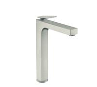 hansgrohe AXOR Citterio mezclador monomando de lavabo, juego de desagüe, proyección de 200 mm, ComfortZone280, 39021800, Color: Óptica de acero inoxidable