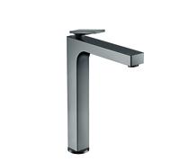 hansgrohe AXOR Citterio mezclador monomando de lavabo, juego de desagüe, proyección de 200 mm, ComfortZone280, 39021330, Color: Cromo negro pulido