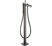 hansgrohe AXOR Citterio Mezclador monomando de suelo para bañera de pie, 39451330, Color: Cromo negro pulido