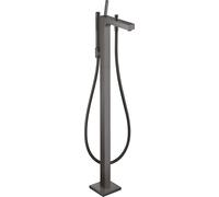 hansgrohe AXOR Citterio Mezclador monomando de suelo para bañera de pie, 39451340, Color: Brushed Black Chrome