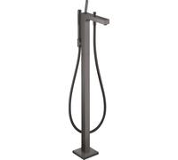 hansgrohe AXOR Citterio Mezclador monomando de suelo para bañera de pie, 39451340, Color: Cromo negro cepillado