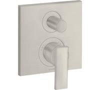 hansgrohe AXOR Citterio Mezclador monomando para bañera empotrado, combinación de fusibles integrados, 39457800, Color: acero inoxidable Optic