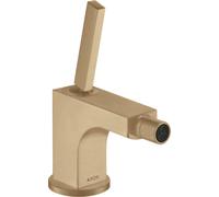 hansgrohe AXOR Citterio Mezclador monomando para bidé, juego de desagüe, 39210140, Color: Bronce cepillado