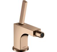 hansgrohe AXOR Citterio Mezclador monomando para bidé, juego de desagüe, 39210300, Color: Oro rojo pulido