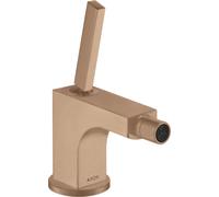 hansgrohe AXOR Citterio Mezclador monomando para bidé, juego de desagüe, 39210310, Color: Oro rojo cepillado
