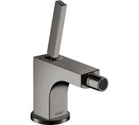 hansgrohe AXOR Citterio Mezclador monomando para bidé, juego de desagüe, 39210330, Color: Cromo negro pulido
