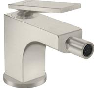 hansgrohe AXOR Citterio mezclador para bidé, juego de desagüe, 110 mm de proyección, 39214800, Color: Óptica de acero inoxidable