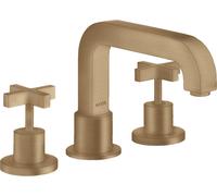 hansgrohe AXOR Citterio Racor de 3 orificios para bañera, asas en cruz, 39436140, Color: Bronce cepillado
