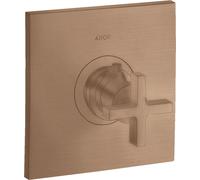 hansgrohe AXOR Citterio Termostato 59 l/min Flujo alto empotrado, mango cruzado, 39716310, Color: Oro rojo cepillado