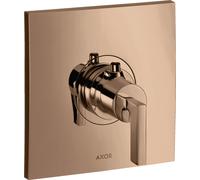hansgrohe AXOR Citterio Termostato 59 l/min Flujo alto empotrado, mango de palanca, 39711300, Color: Oro rojo pulido