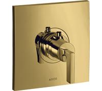 hansgrohe AXOR Citterio Termostato 59 l/min Flujo alto empotrado, mango de palanca, 39711990, Color: Óptica Oro Pulido