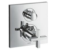 hansgrohe AXOR Citterio Termostato empotrado con válvula de cierre, asas cruz...