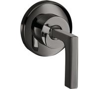 hansgrohe AXOR Citterio Válvula de cierre empotrada con maneta de palanca DN15 / DN20, 39960330, Color: Cromo negro pulido