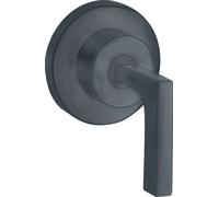hansgrohe AXOR Citterio Válvula de cierre empotrada con maneta de palanca DN15 / DN20, 39960340, Color: Cromo negro cepillado