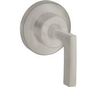 hansgrohe AXOR Citterio Válvula de cierre empotrada con maneta de palanca DN15 / DN20, 39960800, Color: Óptica de acero inoxidable