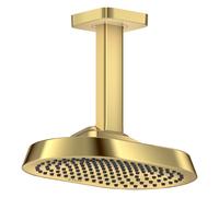 hansgrohe AXOR Ducha de techo ShowerSphere 250/160 1jet EcoSmart con conexión de techo, 6 l/min, 39771990, Color: Óptica Oro Pulido