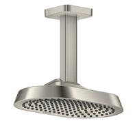 hansgrohe AXOR Ducha de techo ShowerSphere 250/160 1jet EcoSmart con conexión de techo, 6 l/min, 39771800, Color: Óptica de acero inoxidable