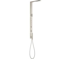 hansgrohe AXOR DuchaPanel de ducha de composición, con termostato, ducha mural 110/220, ducha de hombro, in ccesorios, 12595800, Color: aspecto de acero inoxidable