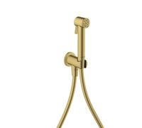 hansgrohe AXOR Duchas Bidette Bidette ducha de mano 1jet EcoSmart, redonda, para agua fría, con soporte y mangueras de ducha 1,25m, 29240990, Color: Óptica Oro Pulido