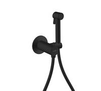 hansgrohe AXOR Duchas Bidette Bidette ducha de mano 1jet EcoSmart, redonda, para agua mezclada, con soporte y mangueras de ducha 1,25m, 29242670, Color: negro mate