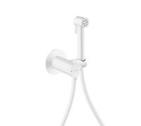 hansgrohe AXOR Duchas Bidette Bidette ducha de mano 1jet EcoSmart, redonda, para agua mezclada, con soporte y mangueras de ducha 1,25m, 29242700, Color: Blanco mate