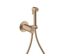 hansgrohe AXOR Duchas Bidette Bidette ducha de mano 1jet EcoSmart, redonda, para agua mezclada, con soporte y mangueras de ducha 1,25m, 29242310, Color: Oro rojo cepillado