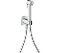 hansgrohe AXOR Duchas Bidette Bidette ducha de mano 1jet EcoSmart, softsquare, para agua fría, con soporte y mangueras de ducha 1,25m, 29241000, Color: cromado