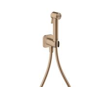 hansgrohe AXOR Duchas Bidette Bidette ducha de mano 1jet EcoSmart, softsquare, para agua fría, con soporte y mangueras de ducha 1,25m, 29241310, Color: Oro rojo cepillado