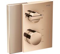 hansgrohe AXOR Edge Termostato oculto con válvula de cierre, corte de diamante, 46751300, Color: Oro rojo pulido