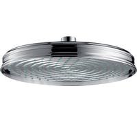 hansgrohe AXOR Montreux 1jet, rociador de disco, 240mm, 28474330, Color: Cromo negro pulido