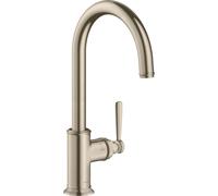 hansgrohe AXOR Montreux DN 15 Monomando de cocina 260 con caño giratorio, 16580820, Color: Níquel Cepillado