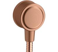hansgrohe AXOR Montreux Fixfit Conexión a la pared, con desconector, 16884310, Color: Oro rojo cepillado